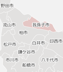 我孫子市の近隣マップ