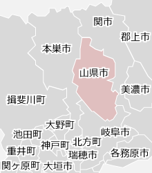 山県市の近隣マップ