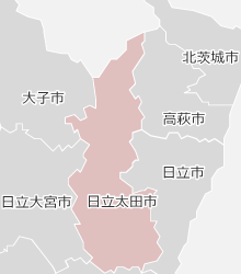 常陸太田市の近隣マップ