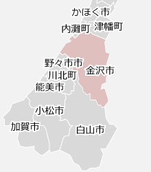 金沢市の近隣マップ