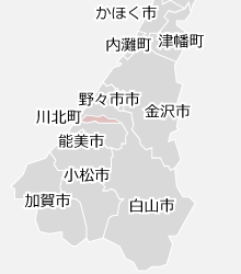 川北町の近隣マップ