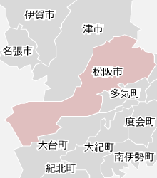 松阪市の近隣マップ