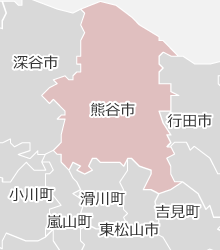 熊谷市の近隣マップ