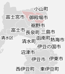 御殿場市の近隣マップ