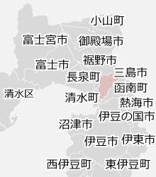 三島市の近隣マップ