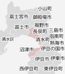 沼津市の近隣マップ