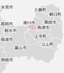 滑川市の近隣マップ