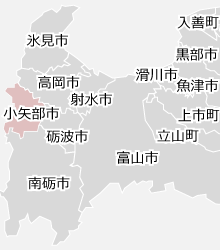 小矢部市の近隣マップ