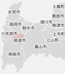 砺波市の近隣マップ